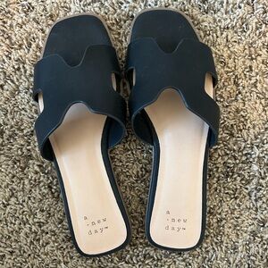 A New Day Black Women's Slide Sandals